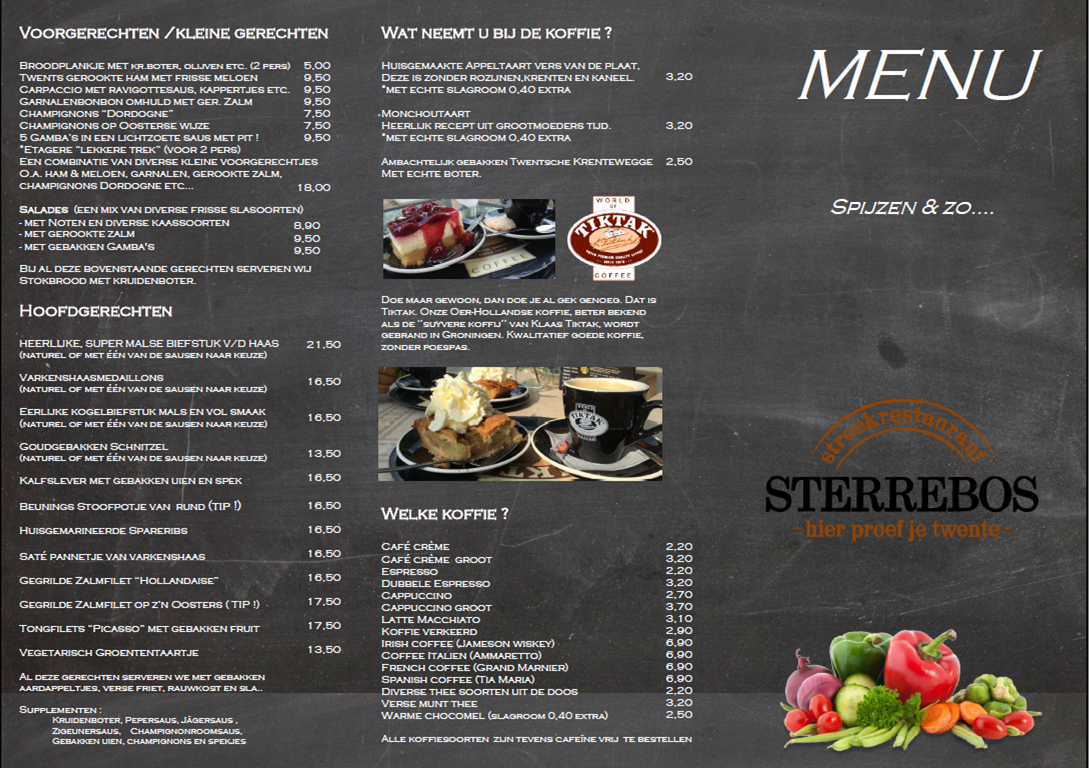 Menu Streekrestaurant 't Sterrebos-2