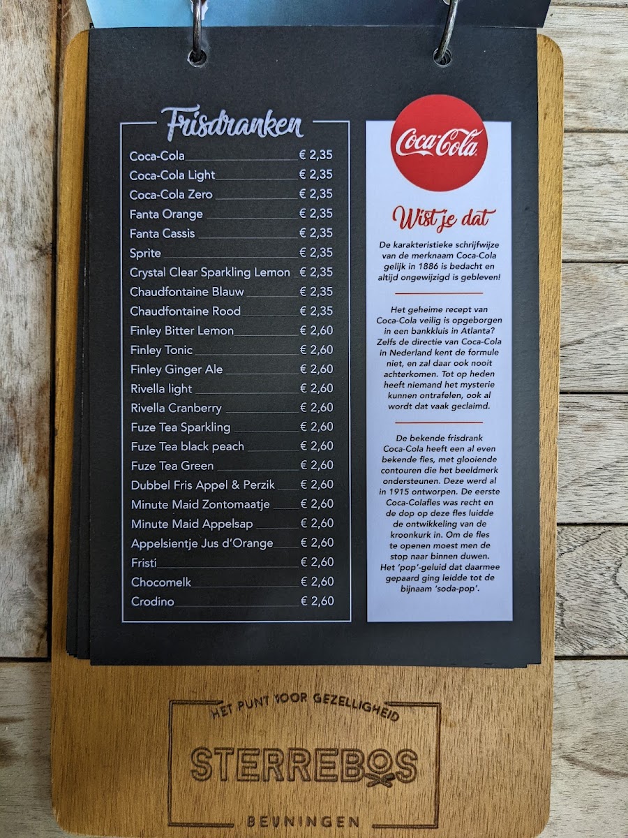 Menu Streekrestaurant 't Sterrebos-7